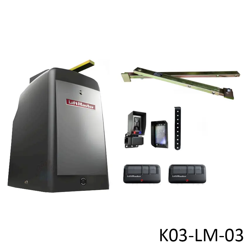 [K03-LM-03] Kit Op. Abatible CSW200101UL, 120volts, 900Kg en 3.70m y 450Kg en 6.70m, Incluye Brazo y 2 Control. LM