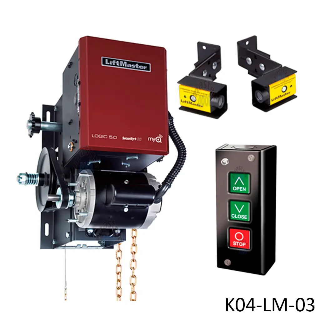 [K04-LM-03] Kit Op. Cortina H-101L5-R, 1HP 115/230V.....Kit caja, Incluye Fotoceldas de Seguridad