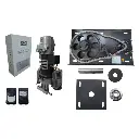 Kit Op. Cortina Lateral RD-500DC 120-24VDC para 500K, 60Hz, requiere Tubo 4"Ø, con Base, Botonera, 2 Control y Bateria de respaldo. QI