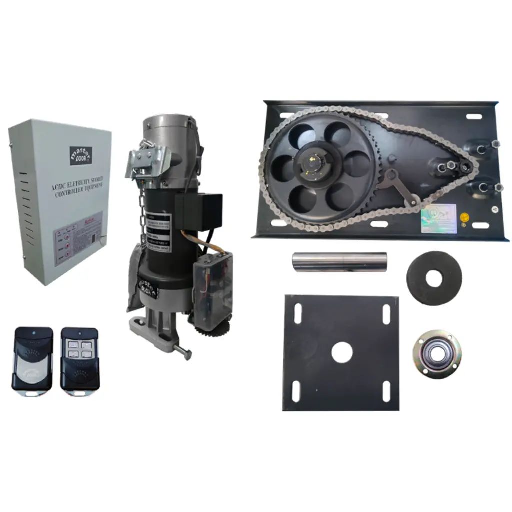 Kit Op. Cortina Lateral RD-800DC 120-24VDC para 800K, 60Hz, requiere Tubo 6"Ø, con Base, Botonera, 2 Control y Bateria de respaldo. QI