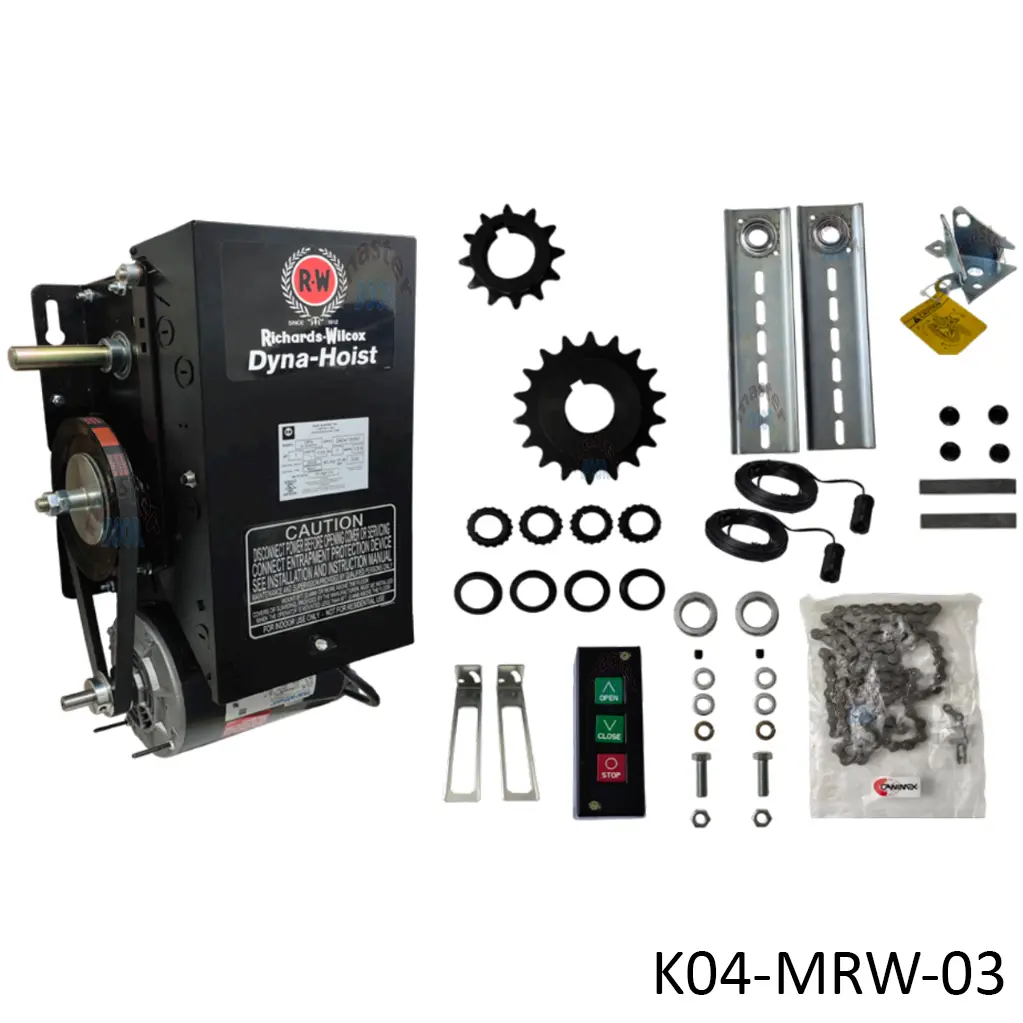 Kit Op. Cortina OPH-6114-0MRW, 1Hp, 120V, RH, kit caja, incluye: Fotoceldas y Botonera