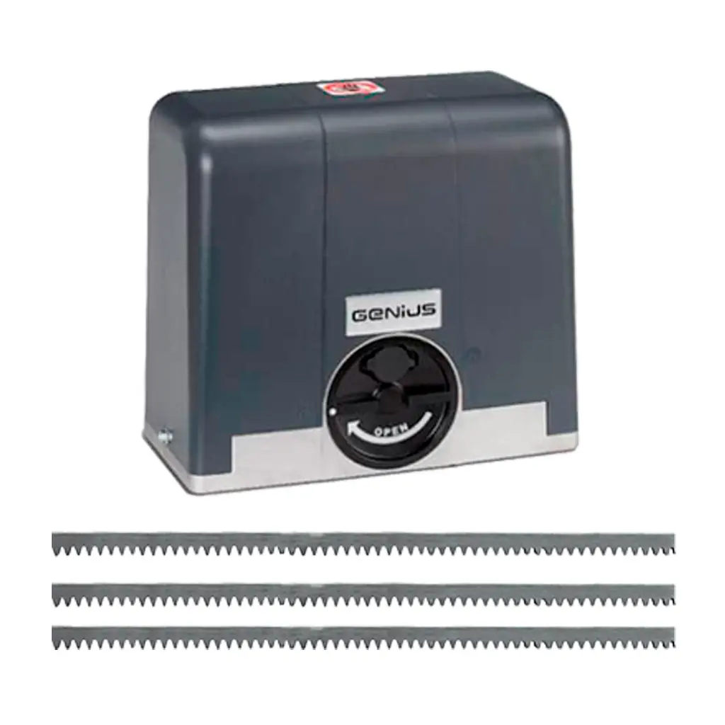 Kit Operador Blizzard-900, 120V, incluye 2 control Echo y Receptor RC433, arrastre 1000kg, Incluye 6.0m cremallera (M4, 22x22x2000)