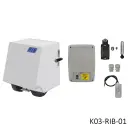 Kit Operador de Rueda R50 220V, 2F, 2000kg arrastre,10m ancho. Incluye Cerebro T2-CRX, Receptor y 2 controles F433. Aplicación para Puerta Abatible y Corrediza.