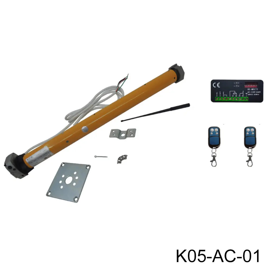 [K05-AC-01] Kit Operador para Persianas ITAROLL 50M, 115V, para 84Kg, Ø45, maniobra manual incluye Tarjeta con receptor integrado y 2 Control F433