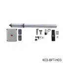Kit Pistones BFT LUX GV, 120V, para 1 Hoja, peso max. 300kg, ancho max, 3.5m, Incluye Receptor, 2 control y Chapa de Bloqueo de pivote.