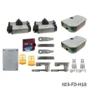 Kit Pistones COMBI-787, 110º, 120V, Peso max. 1000K, Ancho max. 4.0m, 2-hojas...Incluye Receptor y 2 Control.