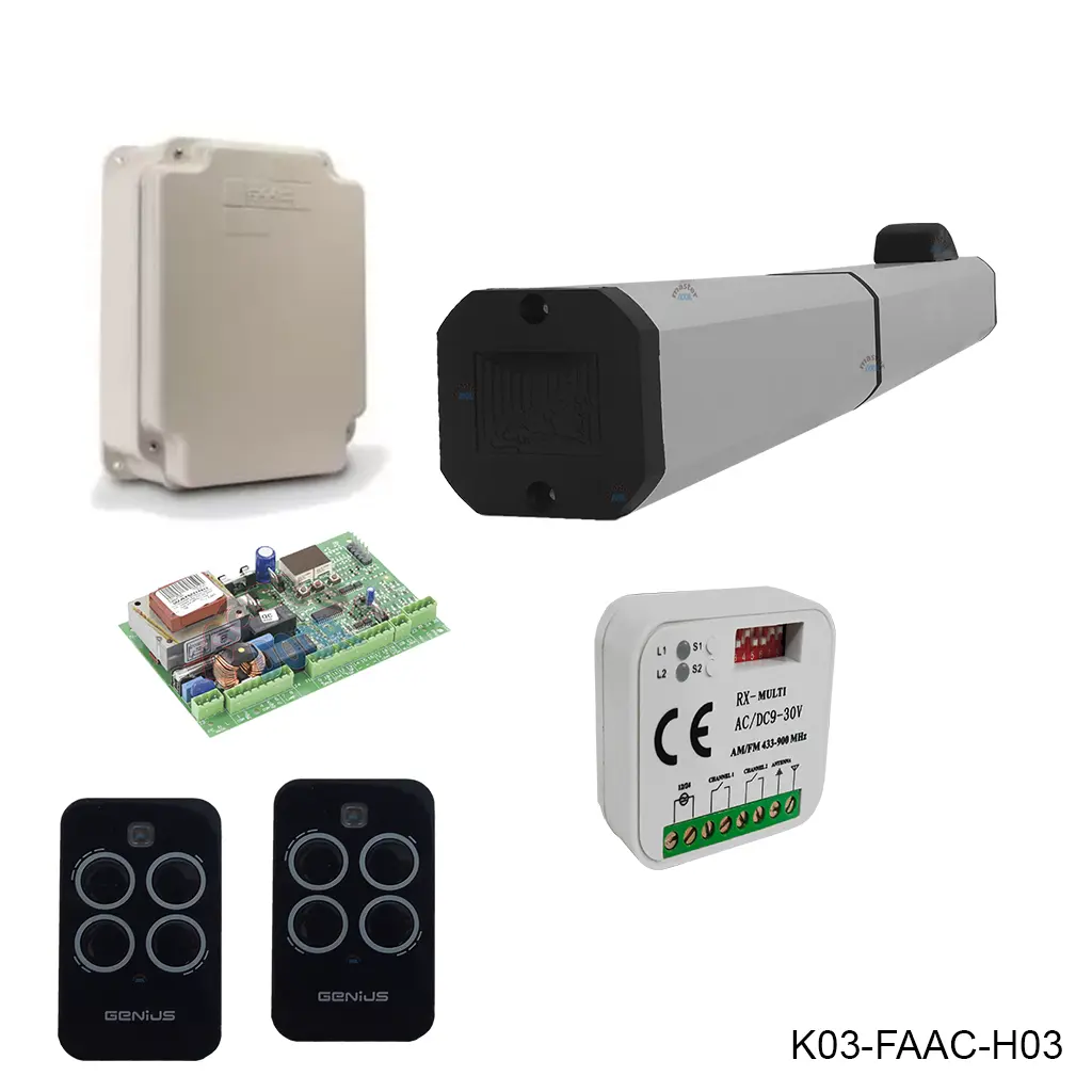 [K03-FAAC-H03] Kit Pistones FAAC400-CBAC, Brazo Corto, 120V, para 1 hoja