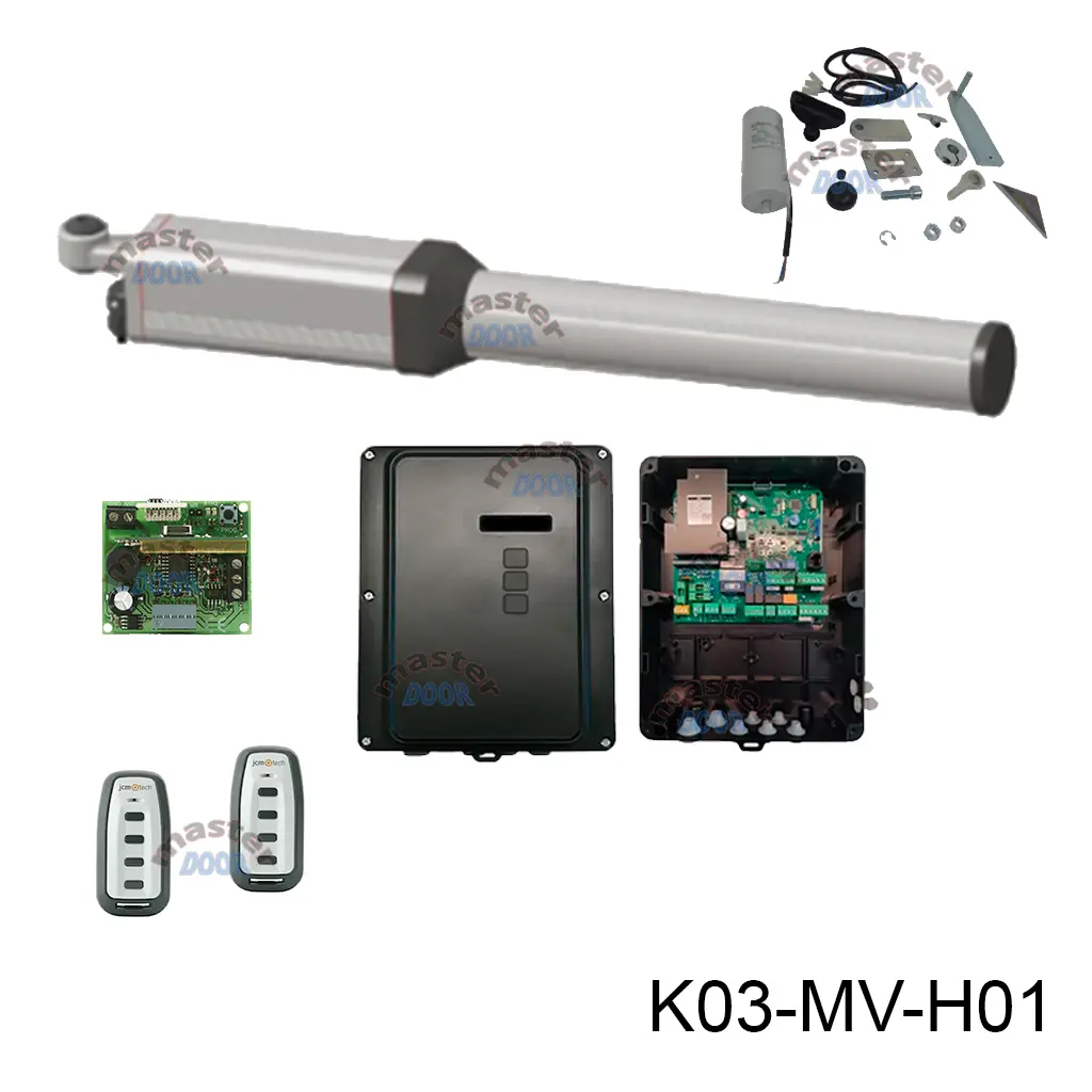 [K03-MV-H01] Kit Pistones Hydro-280 BAC Rápido BC 127v, para 1 hoja, con valv. desaceleración mecánica al cierre, peso máx. 300kg, ancho máx. 3.0m.