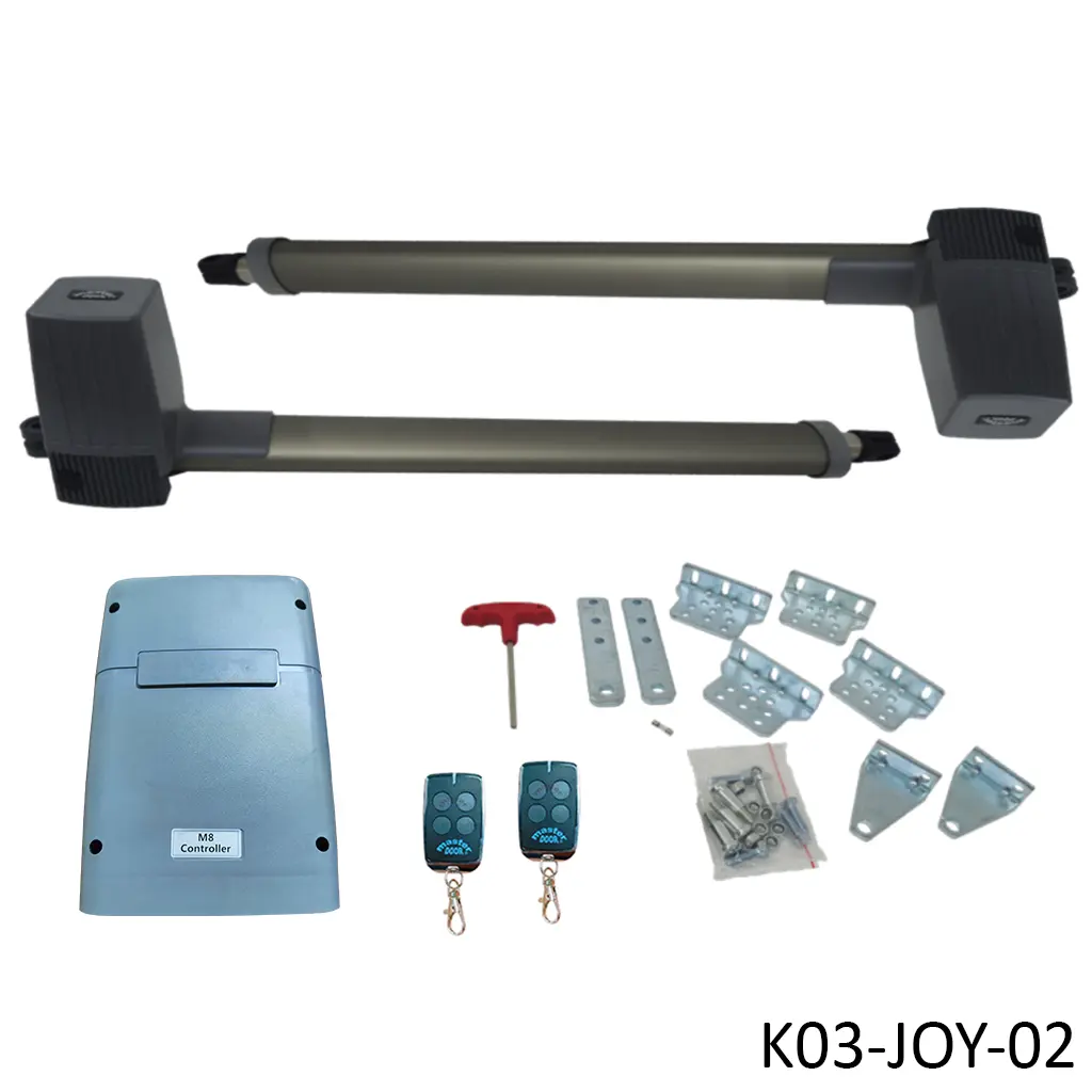 [K03-JOY-02] Kit Pistones SD-250-DC, 24VCD, Incluye Cerebro, Bateria de Respaldo, receptor integrado y 2 control MD, para 2 Hojas.