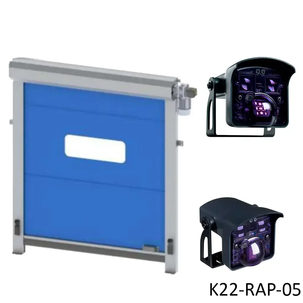 Kit Puerta Rapida AUTOREPARABLE 4000mm X 4000mm con 2 Sensores Movimiento / Seguridad IS-40