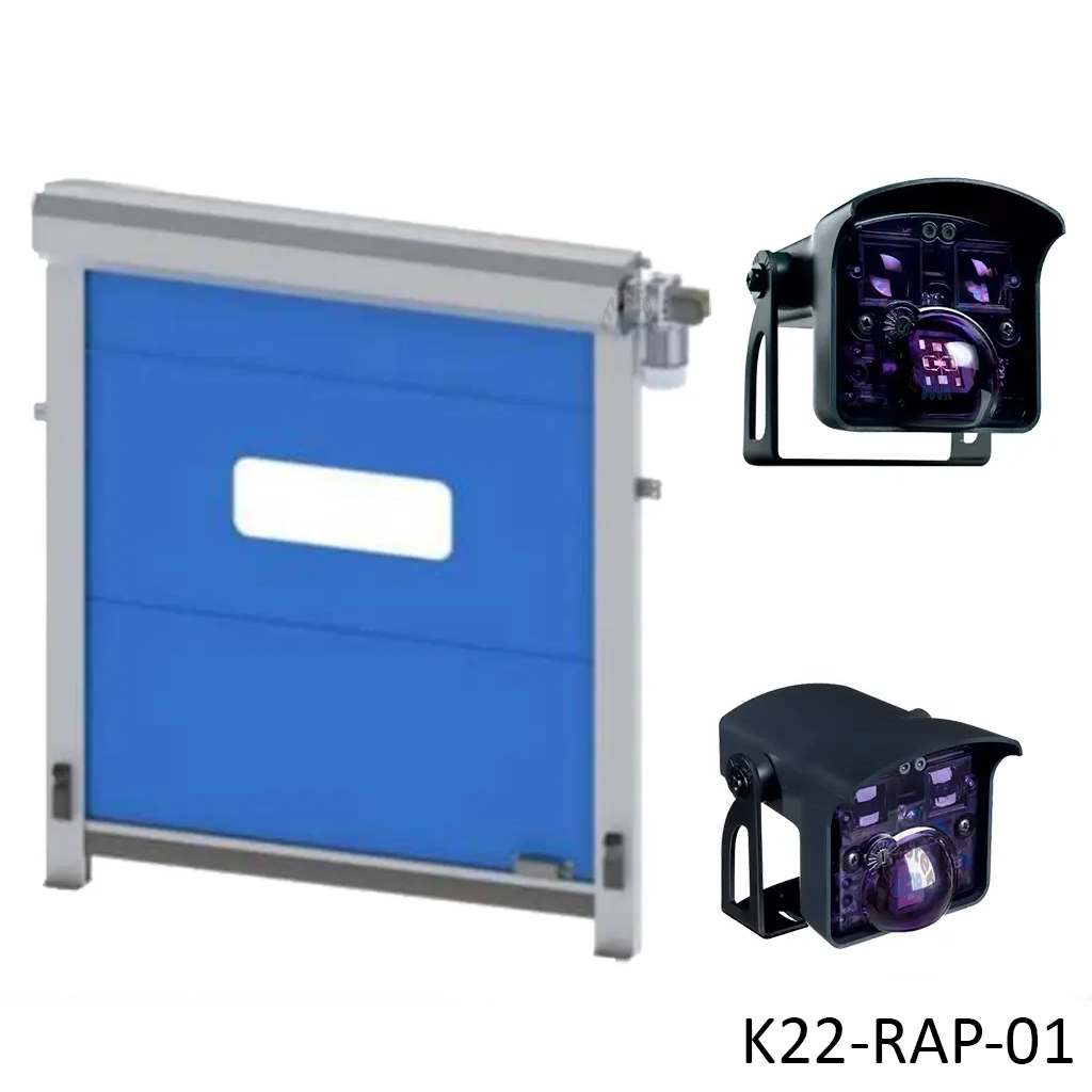 [K22-RAP-01] Kit Puerta Rapida PRACTIDOOR 3500mm X 3500mm con 2 Sensores Movimiento / Seguridad IS-40 CONDOR