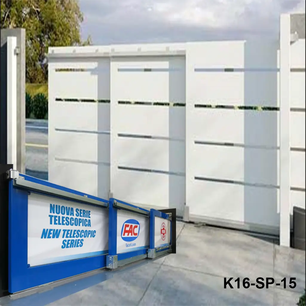 [K16-SP-15] Kit Telescopico Multihojas para apertura de 6.0m en 3 hojas, Aplica donde el claro es de 6.0m y va llevar 3 hojas de 2.0m cada una.