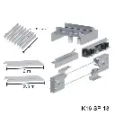Kit Telescopico, apertura 15mts. aplica donde es un claro de 15 metros y se reparte en 2 hojas. Peso maximo 400kg en la segunda hoja.