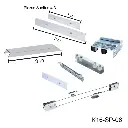 Kit Telescopico, apertura 5mts. aplica donde es un claro de 5 metros y se reparte en 2 hojas. Peso maximo 400kg en la segunda hoja.