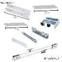 Kit Telescopico, apertura 7mts. aplica donde es un claro de 7 metros y se reparte en 2 hojas. Peso maximo 300kg en la segunda hoja.