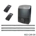 Kit cremallera CARDIN SLX-DRACO1000 Turbo, veloz, Rapido, 24VCD, 120Volt, arrastre 1000Kg Incluye Bateria de Respaldo, 6m. cremallera, Receptor y 2 Control MD