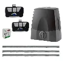Kit cremallera CARDIN SLX1524, 24VCD, 120Volt, arrastre 1500Kg Incluye Bateria de Respaldo, 6m. cremallera, Receptor y 2 Control Universal MD