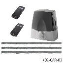 Kit cremallera CARDIN SLX3024, 24VCD, 120Volt, arrastre 3000Kg, Incluye Bateria de Respaldo, 6m. cremallera, Receptor y 2 Control