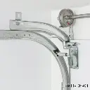 Kit de Bisagra Vuelta Rapida de Conversion, Mod.EzLHR (8" Antepecho). Incluye, bisagras, rodajas y tramos de guía media curva
