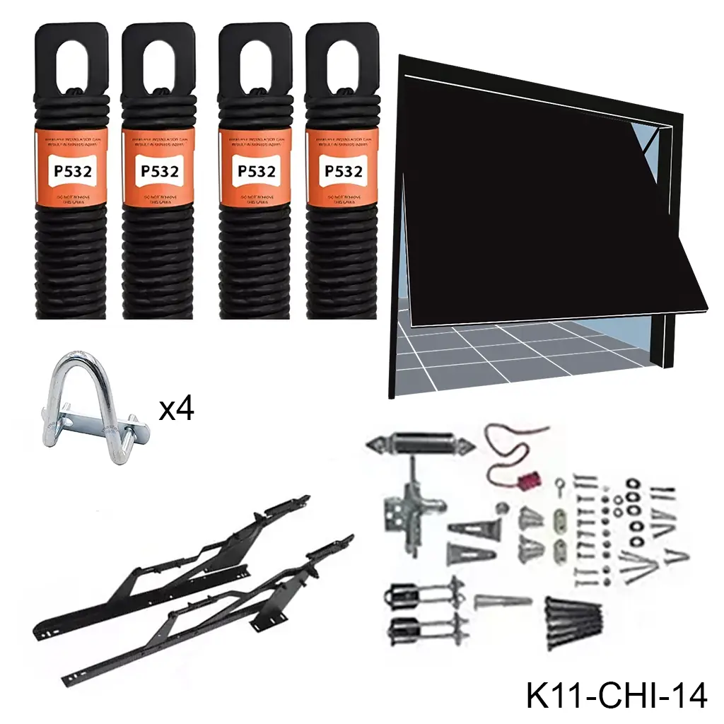 Kit herraje Maroma 8' para 150 kilos, Incluye 4 resortes de P532C
