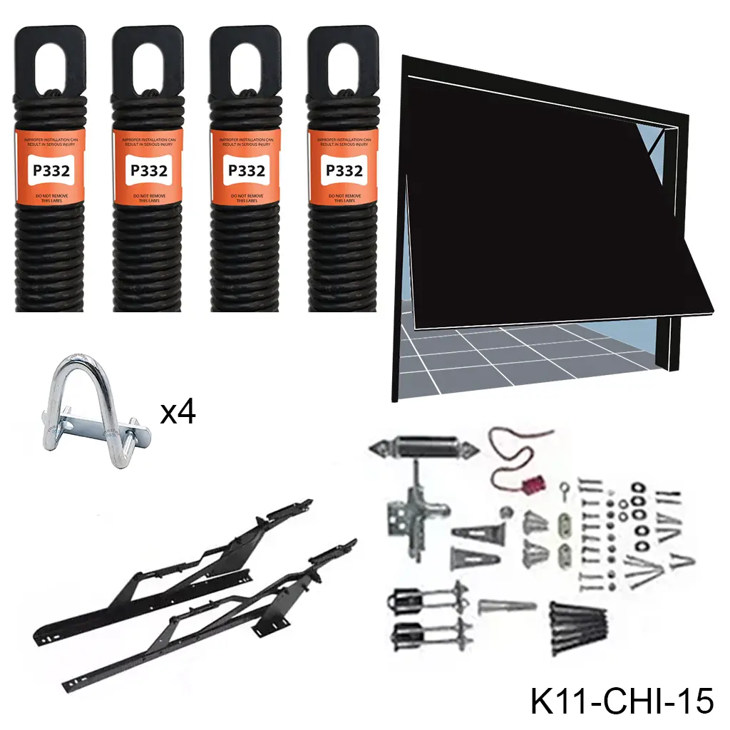 [K11-CHI-15] Kit herraje Maroma 8' para 200 kilos, Incluye 4 resortes de P332C