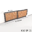 Kit telescopico, apertura 8mts. aplica donde es un claro de 8 metros y se reparte en 2 hojas. Peso maximo 300kg en la segunda hoja.