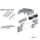 Kit telescopico, apertura 8mts. aplica donde es un claro de 8 metros y se reparte en 2 hojas. Peso maximo 300kg en la segunda hoja.