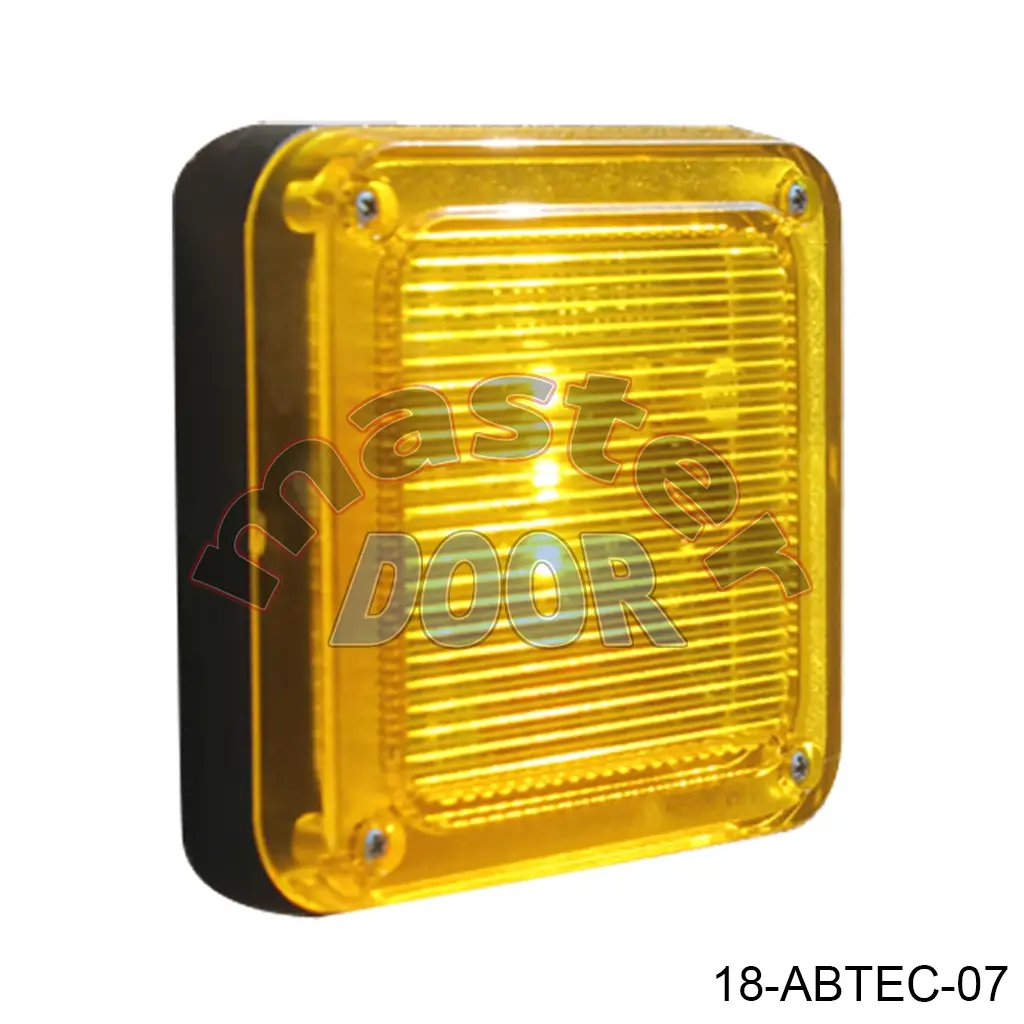 Lampara ALF, lente Amarilla, Luz Fija o Luz Intermitente 12/24Vdc, 24/220Vac