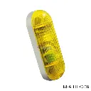 Lampara Micro Flash, con lente Amarillo 12/24Vac, Luz Intermitente