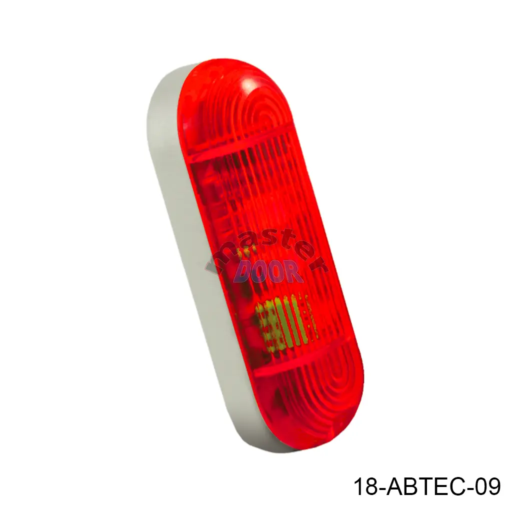[18-ABTEC-09] Lampara Micro Flash, con lente Rojo 12/24Vdc, 24Vac, Luz Intermitente