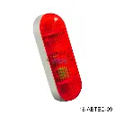 Lampara Micro Flash, con lente Rojo 12/24Vdc, 24Vac, Luz Intermitente