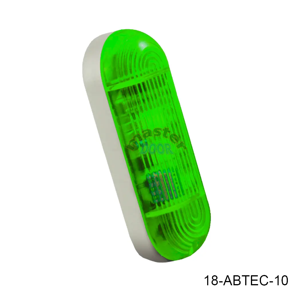[18-ABTEC-10] Lampara Micro Flash, con lente Verde 12/24Vdc, 24Vac, Luz Intermitente