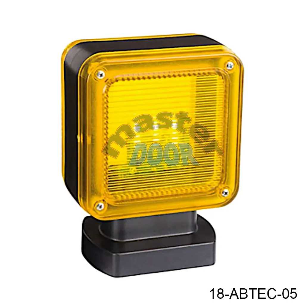 [18-ABTEC-05] Lampara Volt con Tablero de terminales de antena 433/868 color amarillo-negro, se le puede colocar un zumbador,No incluido. 12/24Vdc,24/220Vac. Luz Fija o Luz I