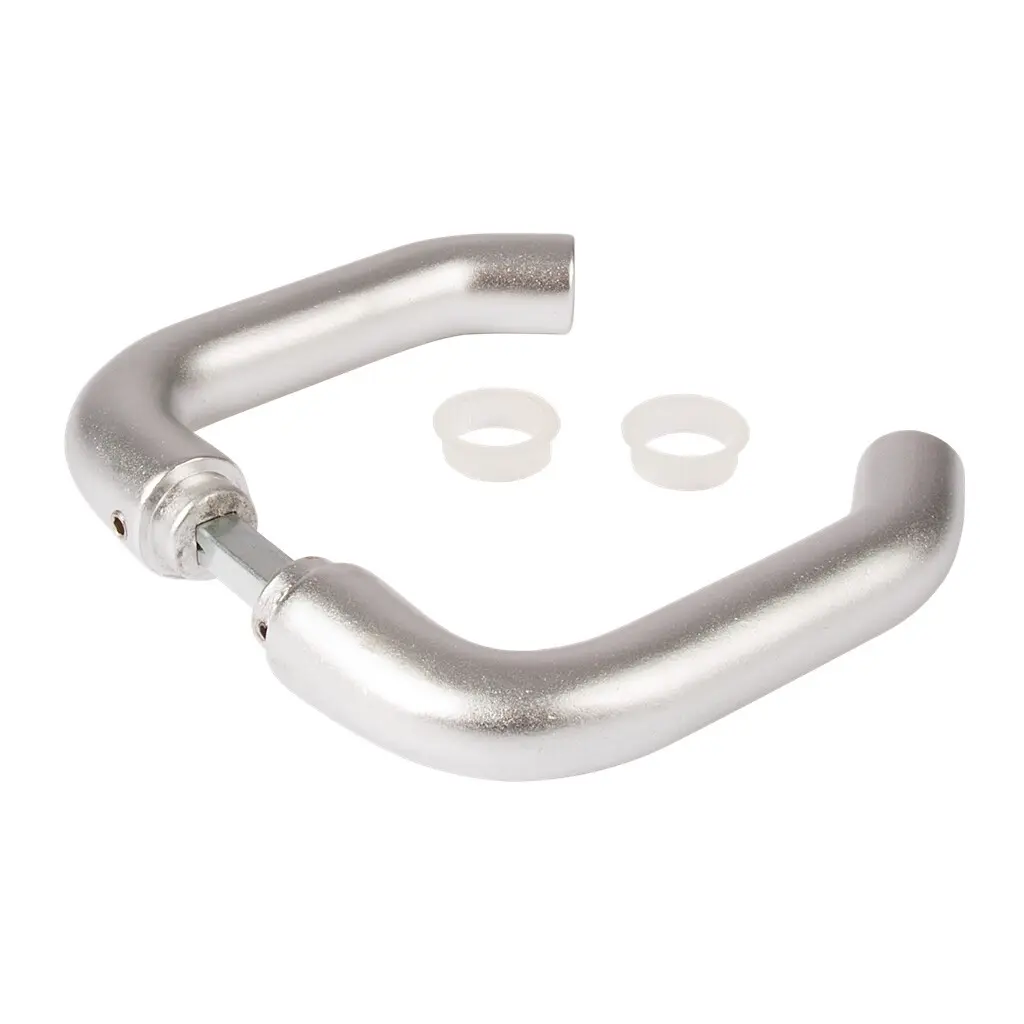 [07-LOC-35] Manijas de Aluminio 3006D, cuadrilla de 8mm x 60mm, para cerraduras LAKQ4040 U2, FORTYLOCK y otras. Jgo.