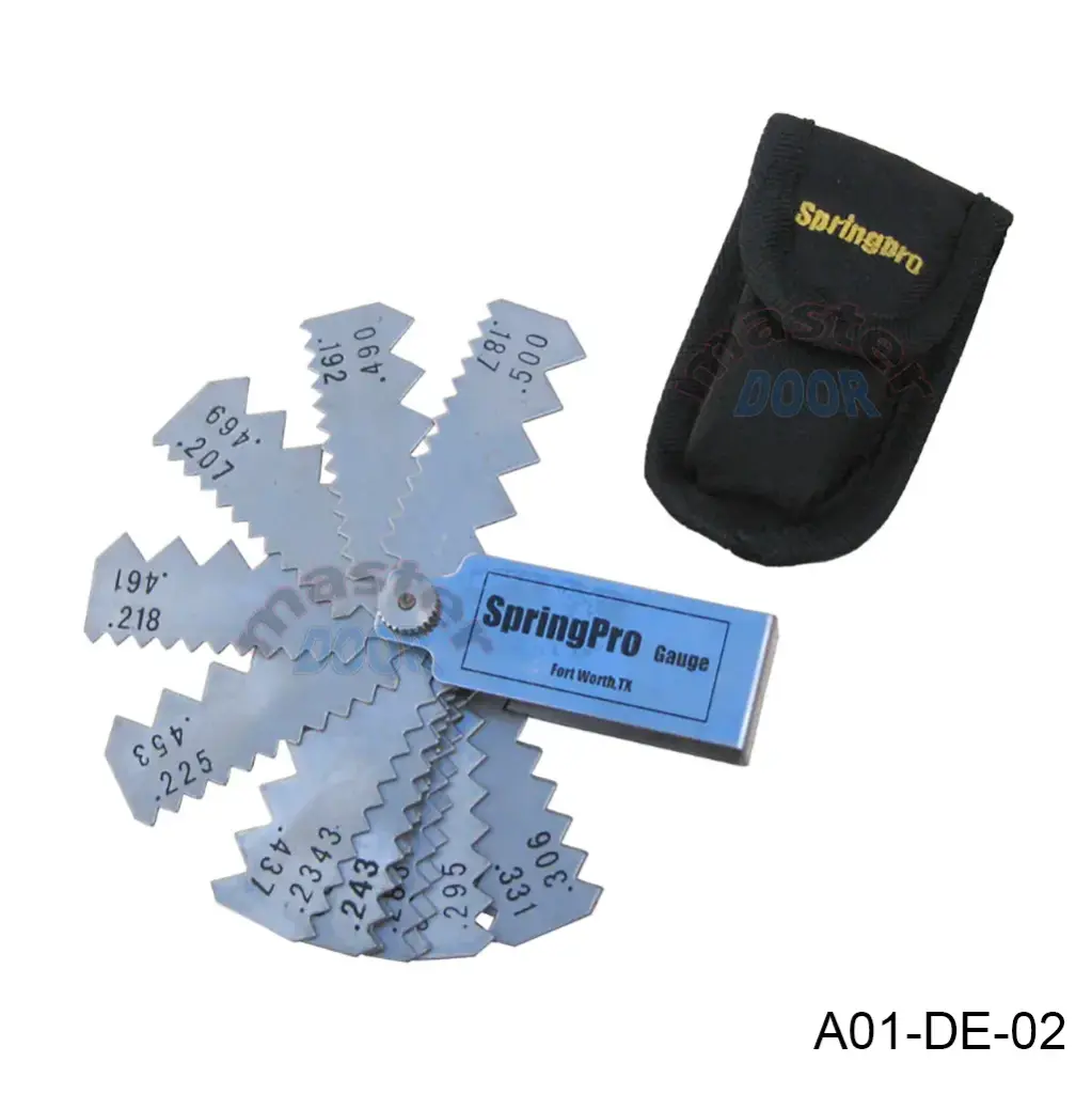 [A01-DE-02] Medidor para sacar calibre de resorte .187 a 5, estuche.
