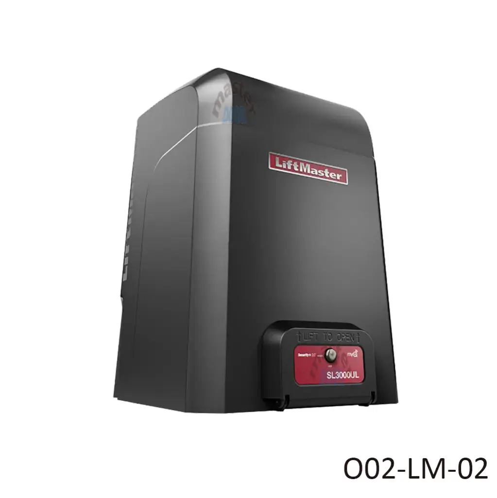 [O02-LM-02] Op. Corredizo de Cadena LM SL3000UL101, 120V, 1Hp, Cadena 9.0m P41, Receptor S+2.0, peso max. 900Kg en 15m