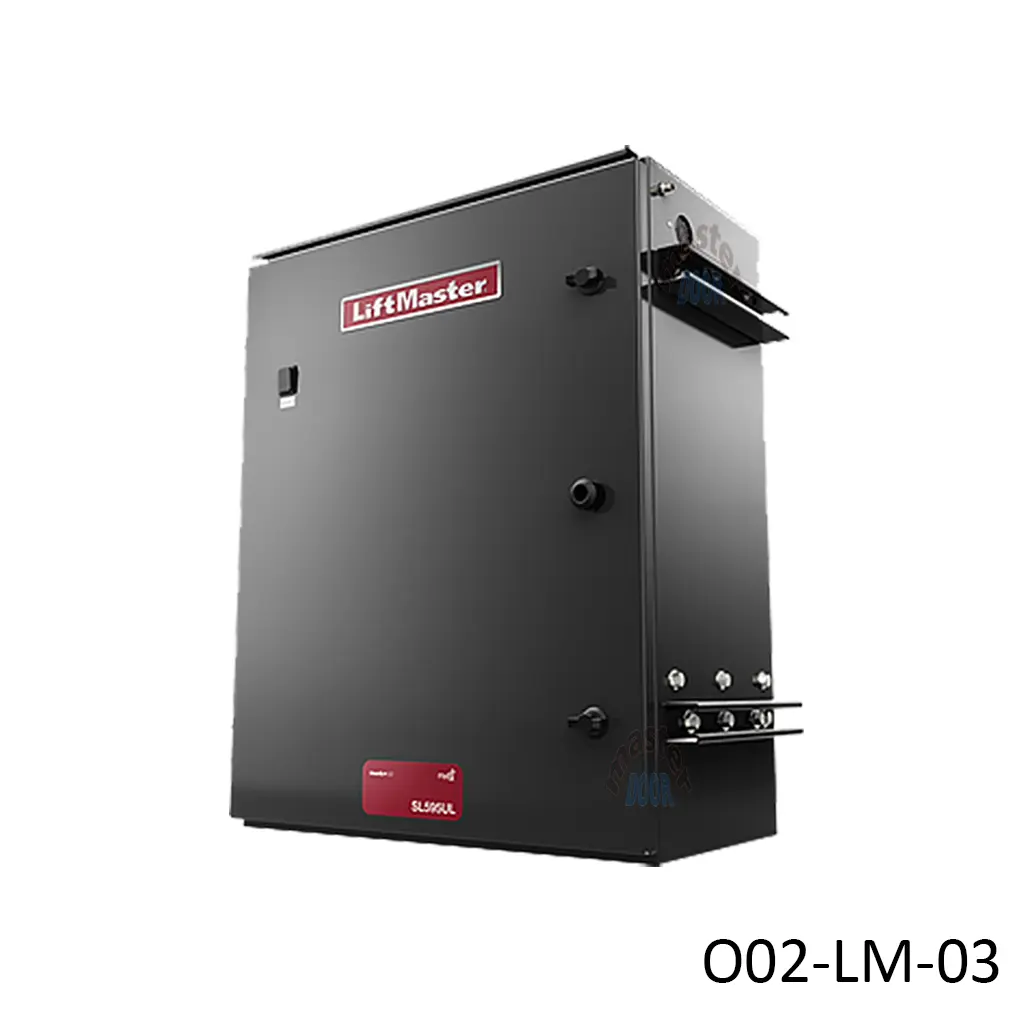 Op. Corredizo de Cadena LM SL595203UL, 220V, Trifasico, 2Hp, Cadena 7.60m P50, Receptor S+2.0, peso max. 1136Kg en 27m