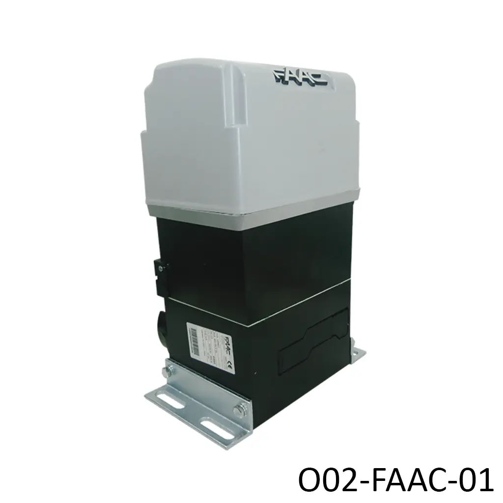 [O02-FAAC-01] Operador FAAC-844 ER, 220V, 2F, capacidad de arrastre 1600kg. Incluye Tarjeta integrada, Piñón Z-16.
