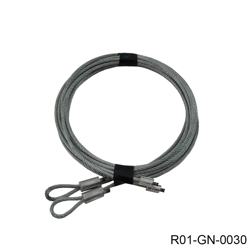 [R01-GN-0030] Par de Cables 1/8" de 12' para Puerta Ascendente (7x7)