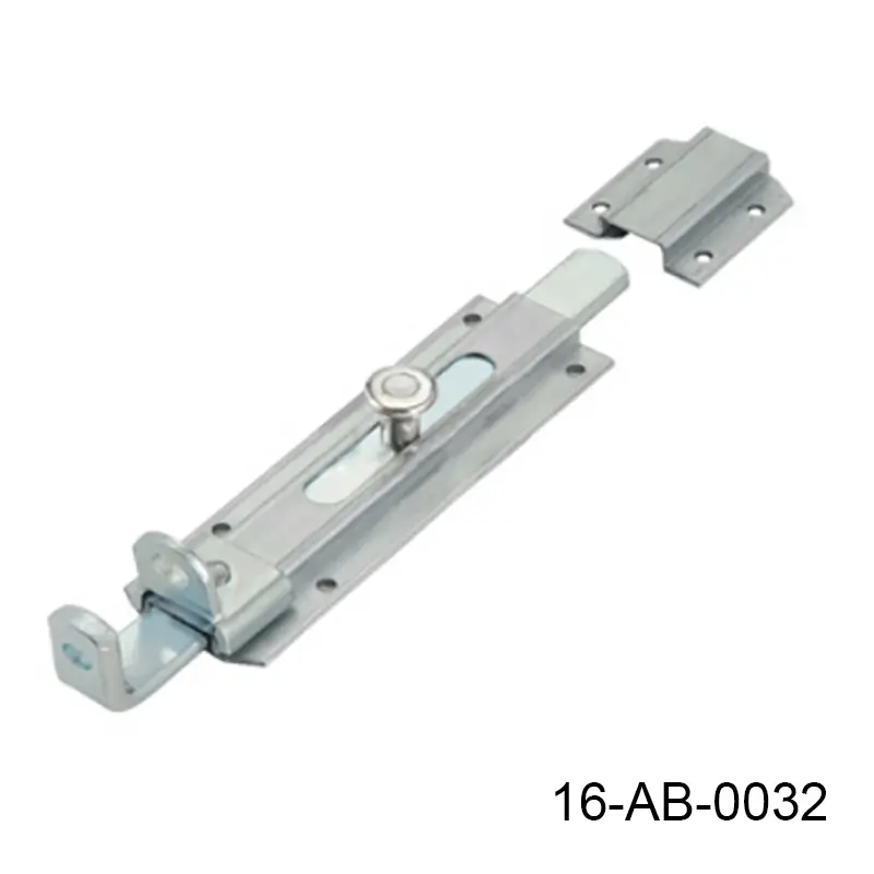 Pasador Horizontal galv. 130mm, gruesor 6mm, tiene orificios Ø8mm para candado, tipo solera. A-284.130