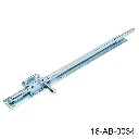 Pasador vertical galv. 420mm, Ø16mm, tiene orificios Ø10mm para candado, tipo redondo. A-298.12x420