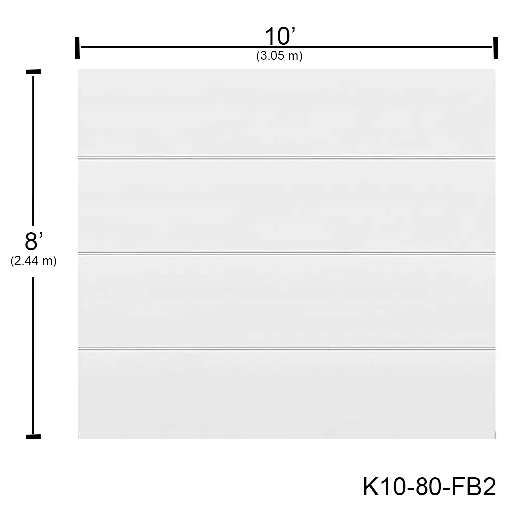Puerta Ascendente Insulada 10' X 8' Flush Bca. MD-RP