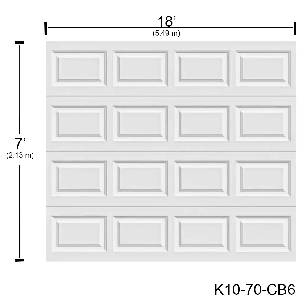 [K10-70-CB6] Puerta Ascendente Insulada 18' X 7' CC Bca. MD-PA