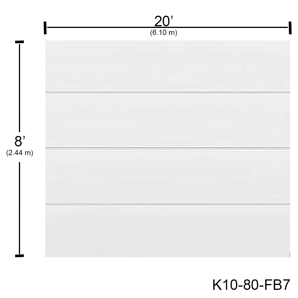 [K10-80-FB7] Puerta Ascendente Insulada 20' X 8' Flush Bca. MD-PA