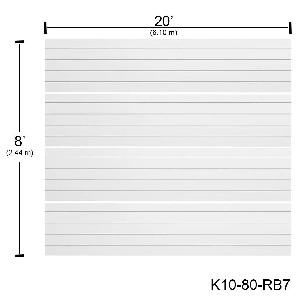 [K10-80-RB7] Puerta Ascendente Insulada 20' X 8' Rayas Bca. MD-PA