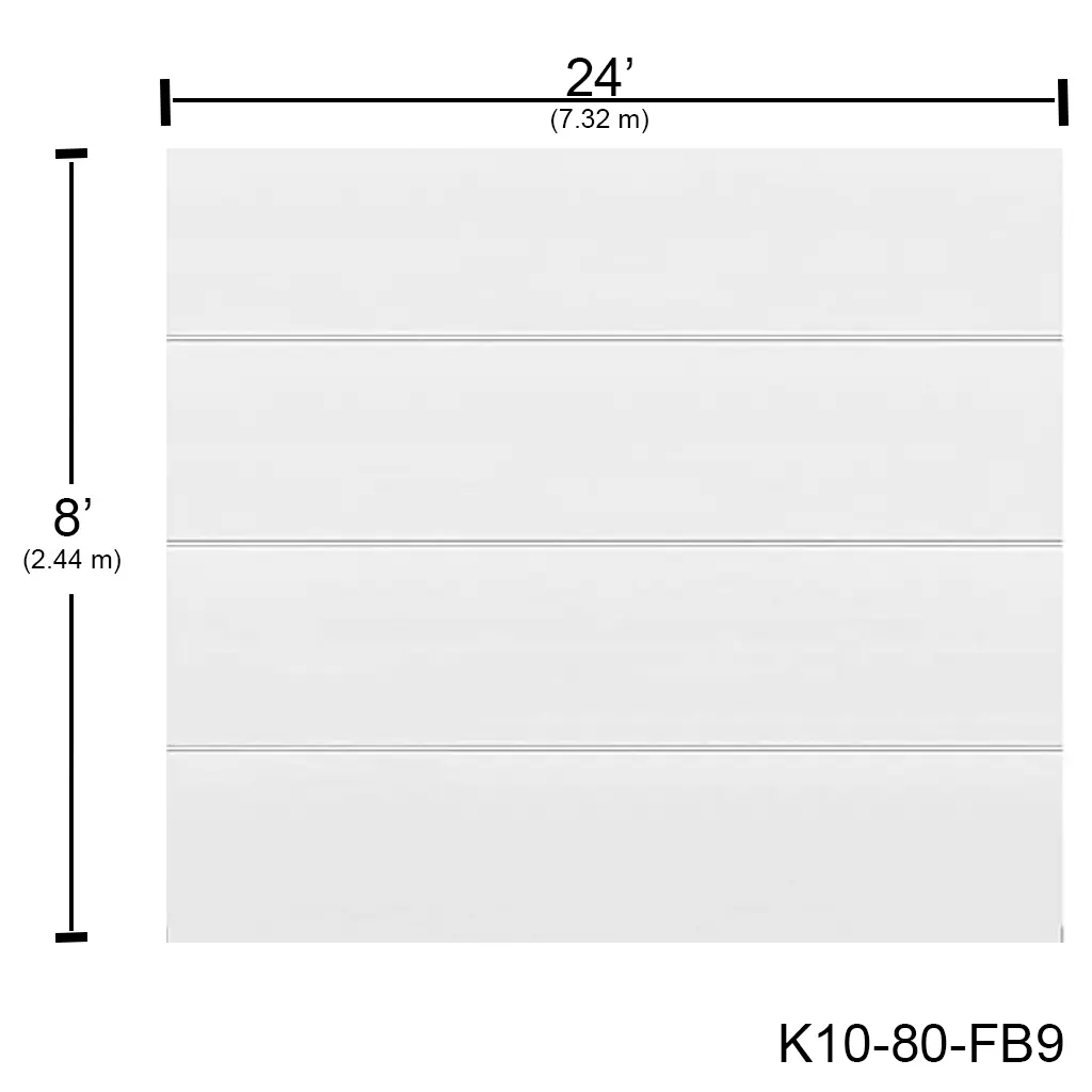 [K10-80-FB9] Puerta Ascendente Insulada 24' X 8' Flush Bca. MD-PA