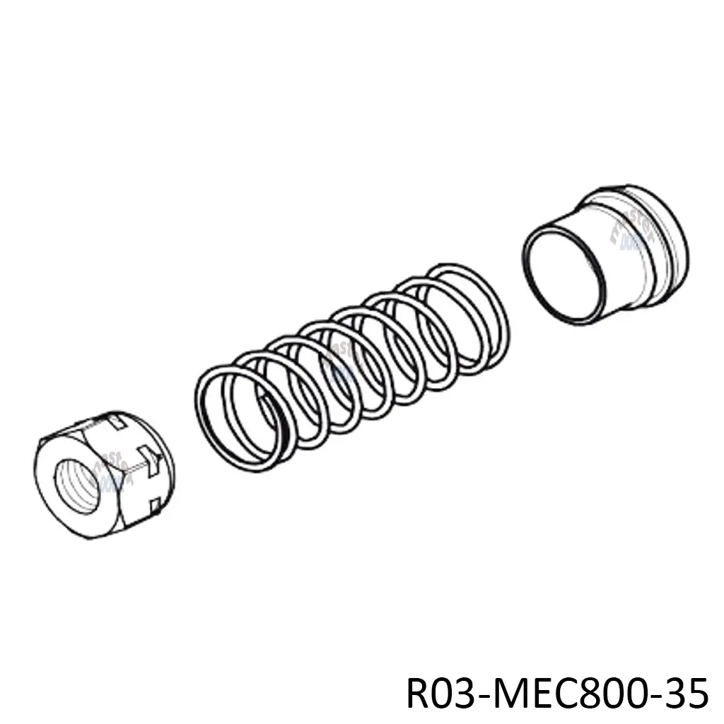 Resorte de Amortiguación para frenado interno del piston Mec-800 de 400mm