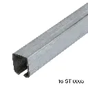 Riel Superior Mediano para carretilla M, 3mts, 2.5mm exp. (42mm ancho x 54mm alto).
