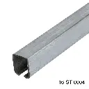 Riel Superior Mediano para carretilla M, 6mts, 2.5mm exp. (42mm ancho x 54mm alto).