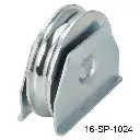 Rueda con base tipo ceja para 200kg  "U"  100mm Europea